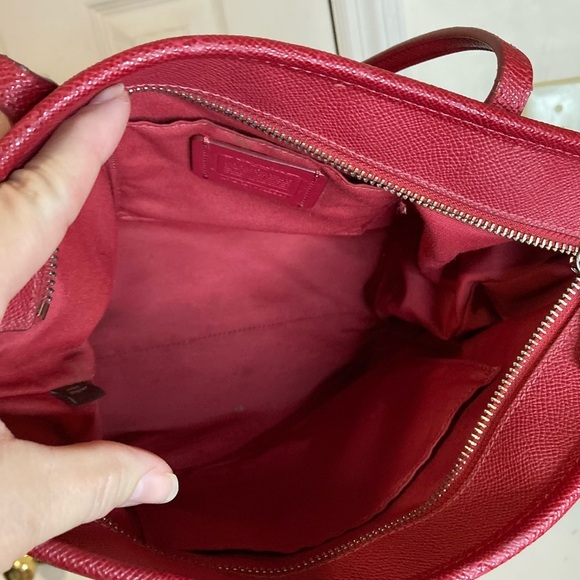 COACH MINI CITY ZIP TOTE PURSE F22967 Red - Picture 2 of 10